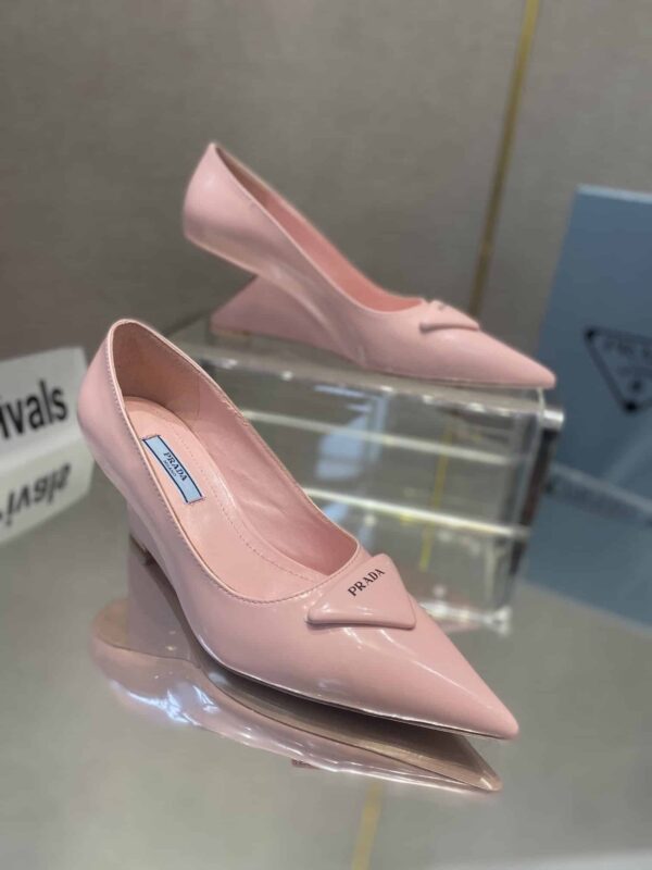 Prada Brushed Pumps Pink For Women 2.6in/65mm PRD