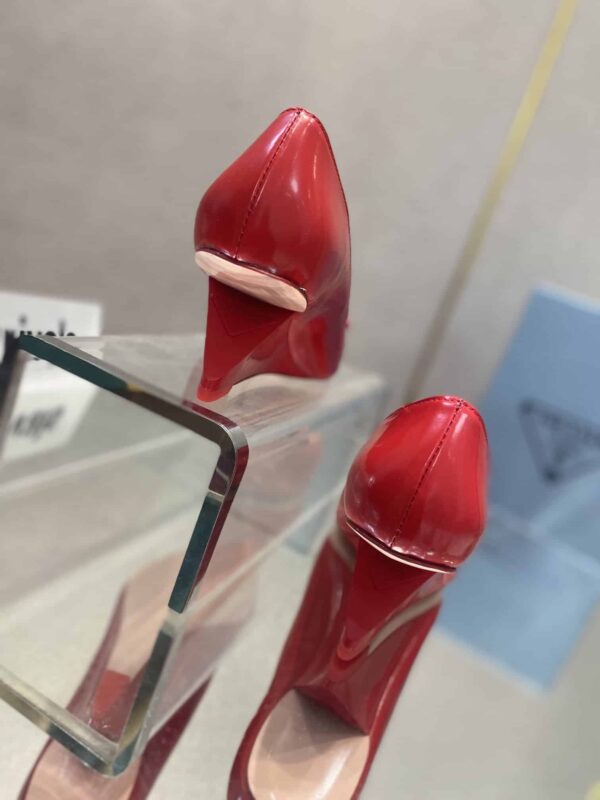Prada Brushed Pumps Red For Women 2.6in/65mm PRD