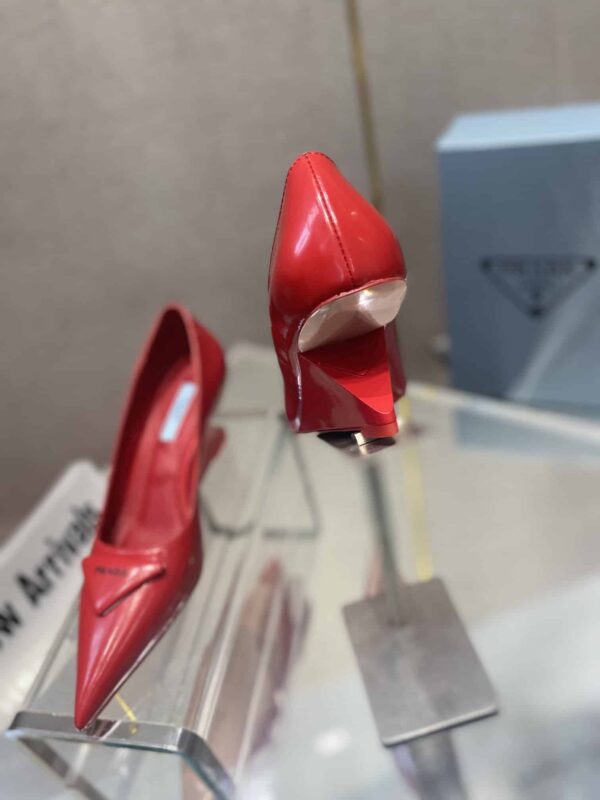 Prada Brushed Pumps Red For Women 2.6in/65mm PRD