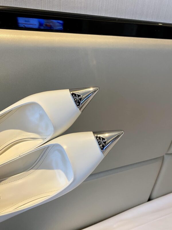 Prada Brushed Pumps White For Women 2.9in/75mm PRD
