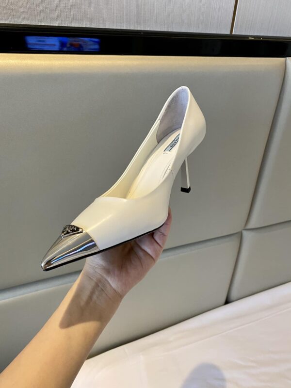 Prada Brushed Pumps White For Women 2.9in/75mm PRD