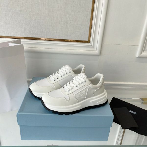 Prada Brushed Pumps White For Women 3.7in/95mm PRD 