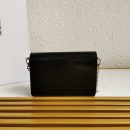 Prada Brushed Shoulder Bag Black For Women, Women's Bags 6.7in/17cm