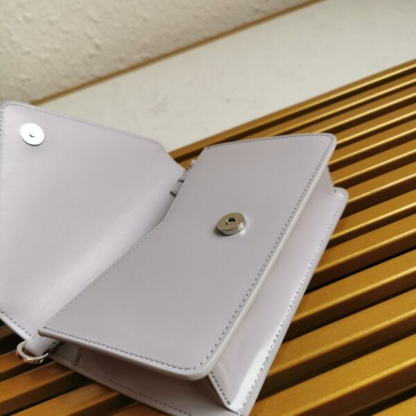 Prada Brushed Shoulder Bag Grey For Women, Women's Bags 6.7in/17cm