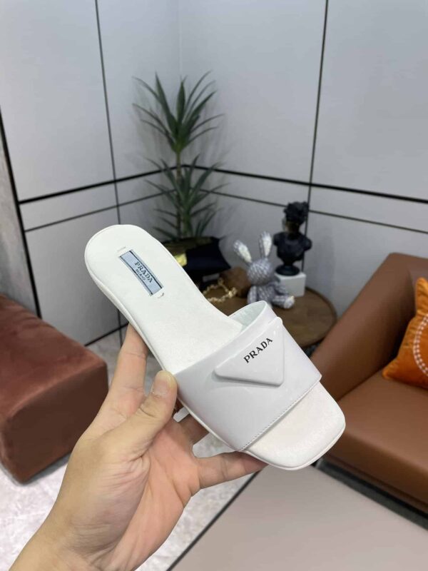 Prada Brushed Slides White For Women PRD