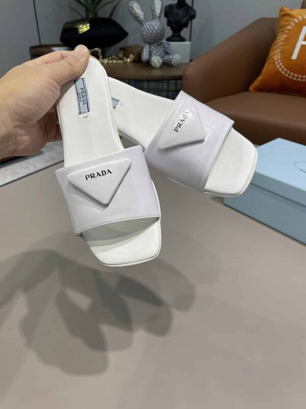 Prada Brushed Slides White For Women PRD