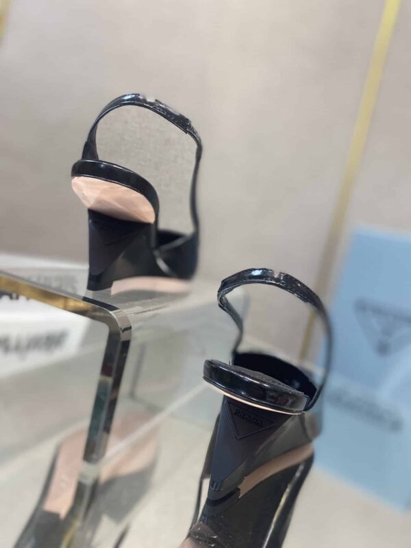 Prada Brushed Slingback Pumps Black For Women 2.6in/65mm PRD 1I885M_055_F0002_F_A065