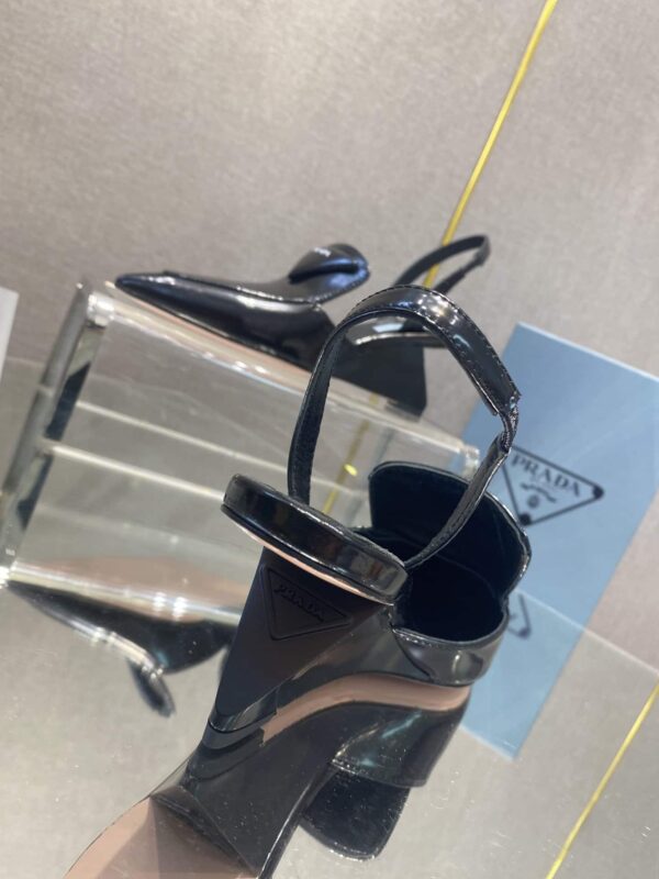 Prada Brushed Slingback Pumps Black For Women 2.6in/65mm PRD 1I885M_055_F0002_F_A065
