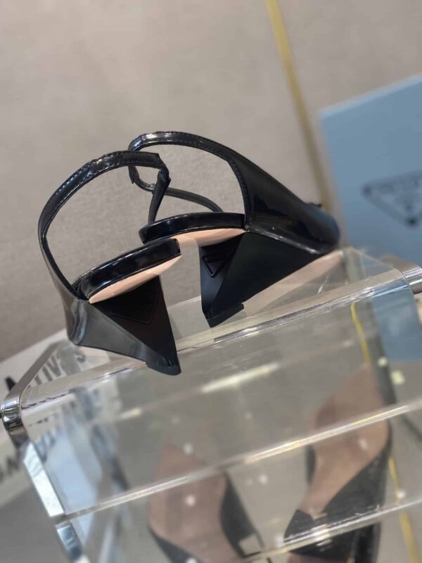 Prada Brushed Slingback Pumps Black For Women 2.6in/65mm PRD 1I885M_055_F0002_F_A065