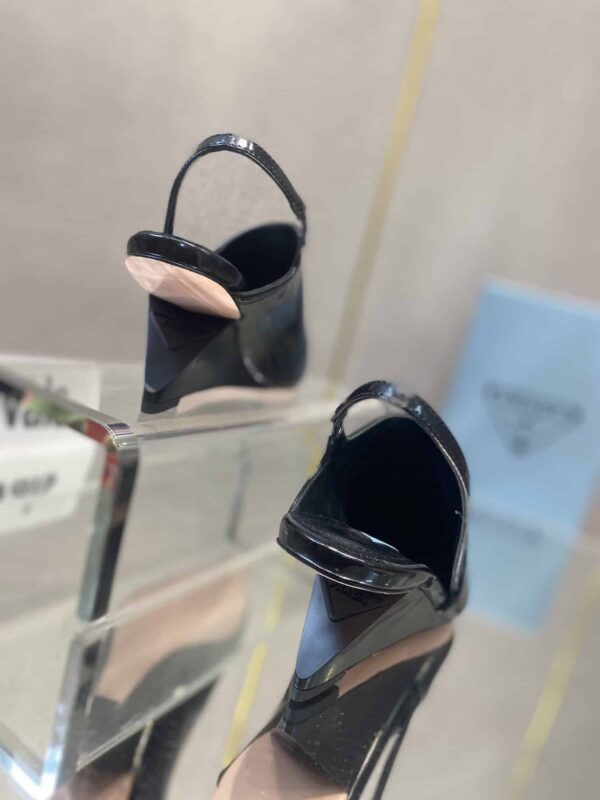 Prada Brushed Slingback Pumps Black For Women 2.6in/65mm PRD 1I886M_055_F0002_F_A065