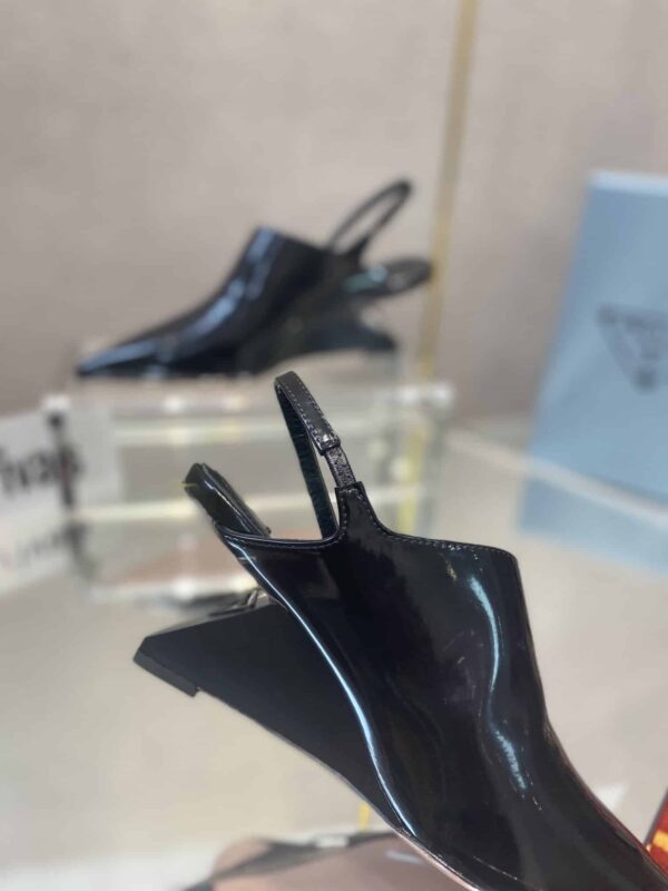 Prada Brushed Slingback Pumps Black For Women 2.6in/65mm PRD 1I886M_055_F0002_F_A065