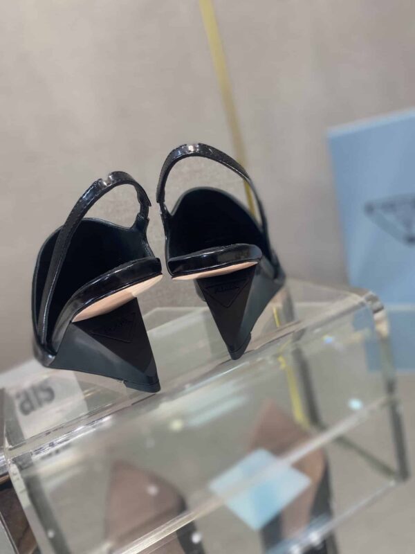 Prada Brushed Slingback Pumps Black For Women 2.6in/65mm PRD 1I886M_055_F0002_F_A065