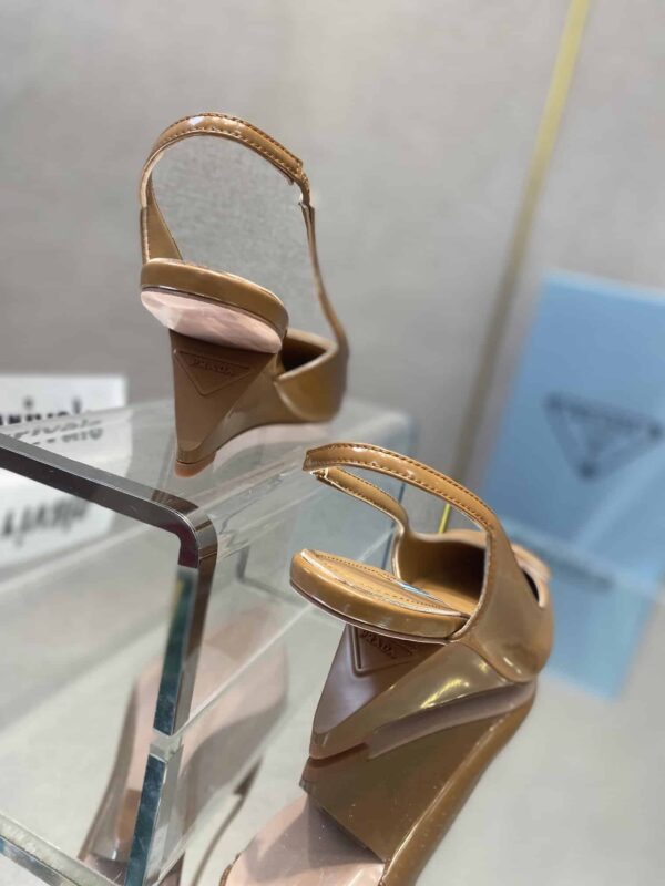 Prada Brushed Slingback Pumps Brown For Women 2.6in/65mm PRD