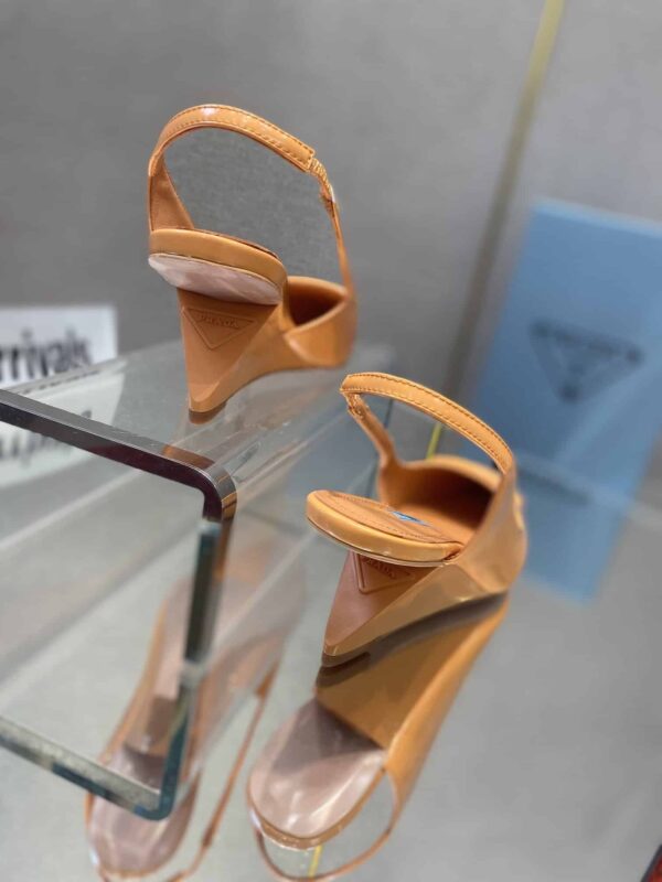 Prada Brushed Slingback Pumps Orange For Women 2.6in/65mm PRD