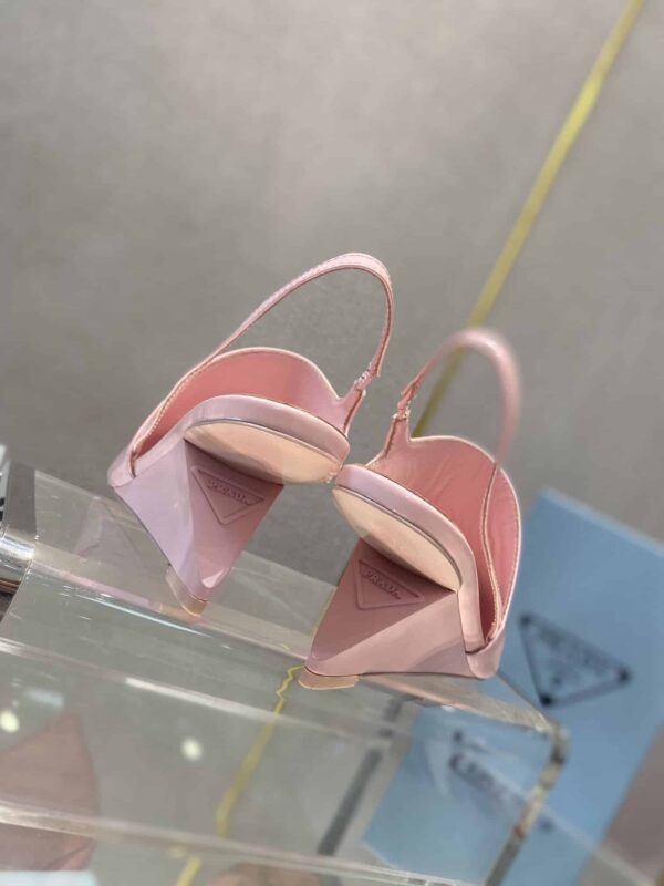 Prada Brushed Slingback Pumps Pink For Women 2.6in/65mm PRD
