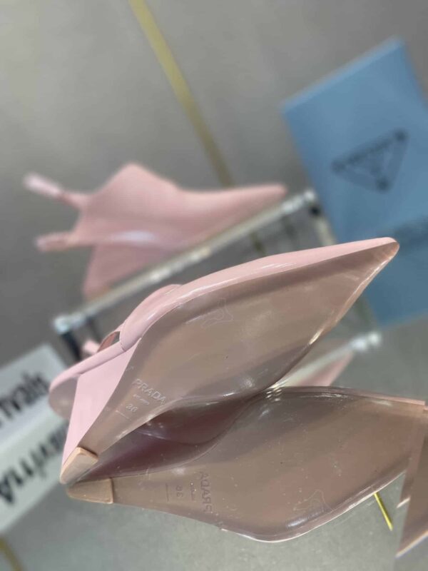Prada Brushed Slingback Pumps Pink For Women 2.6in/65mm PRD