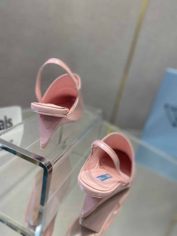 Prada Brushed Slingback Pumps Pink For Women 2.6in/65mm PRD