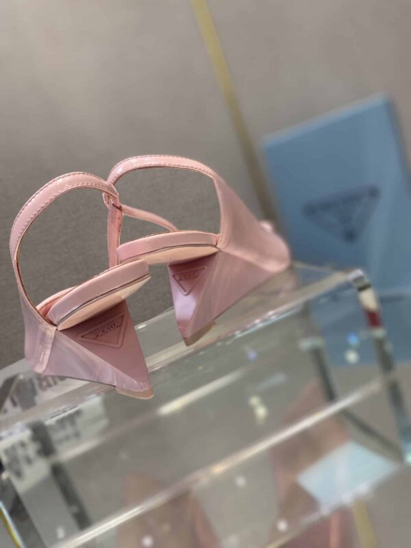 Prada Brushed Slingback Pumps Pink For Women 2.6in/65mm PRD
