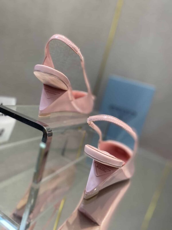 Prada Brushed Slingback Pumps Pink For Women 2.6in/65mm PRD