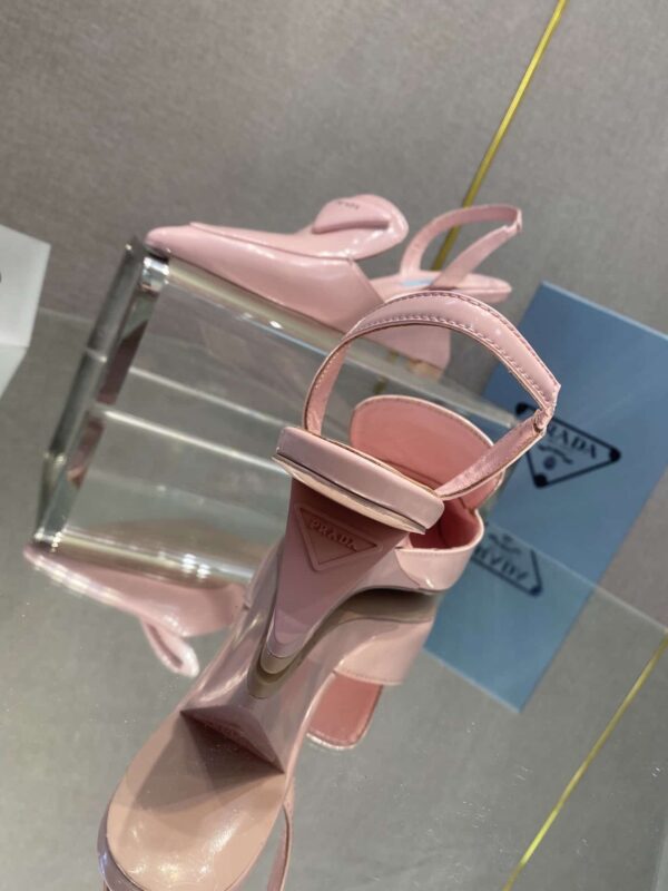 Prada Brushed Slingback Pumps Pink For Women 2.6in/65mm PRD