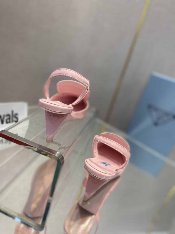 Prada Brushed Slingback Pumps Pink For Women 2.6in/65mm PRD