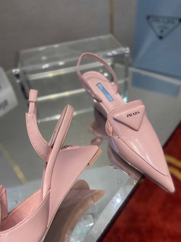 Prada Brushed Slingback Pumps Pink For Women 2.6in/65mm PRD
