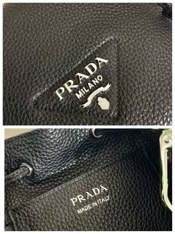 Prada Bucket Bag Black For Women, Women's Bags 9.8in/25cm 1BE060_2DKV_F0002_V_3OO