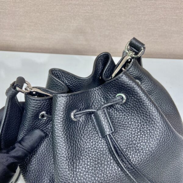 Prada Bucket Bag Black For Women, Women's Bags 9.8in/25cm 1BE060_2DKV_F0002_V_3OO