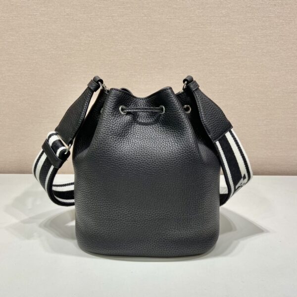 Prada Bucket Bag Black For Women, Women's Bags 9.8in/25cm 1BE060_2DKV_F0002_V_3OO