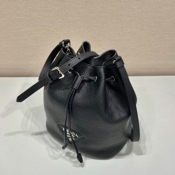 Prada Bucket Bag Black For Women, Women's Bags 9.8in/25cm 1BE060_2DKV_F0002_V_3OO