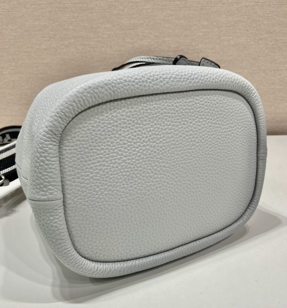 Prada Bucket Bag Grey For Women, Women's Bags 9.8in/25cm