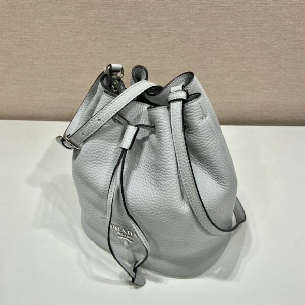 Prada Bucket Bag Grey For Women, Women's Bags 9.8in/25cm