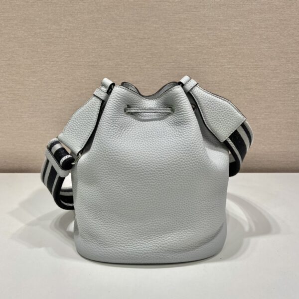 Prada Bucket Bag Grey For Women, Women's Bags 9.8in/25cm