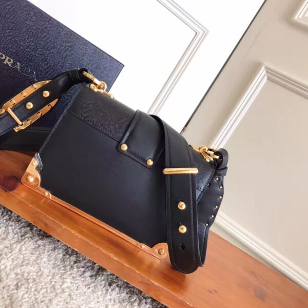Prada Cahier Bag Black For Women, Women's Bags 7.9in/20cm