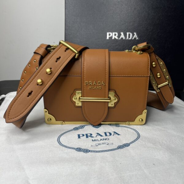 Prada Cahier Bag Brown For Women, Women's Bags 7.9in/20cm 1BD045_2AIX_F0046_V_XCH