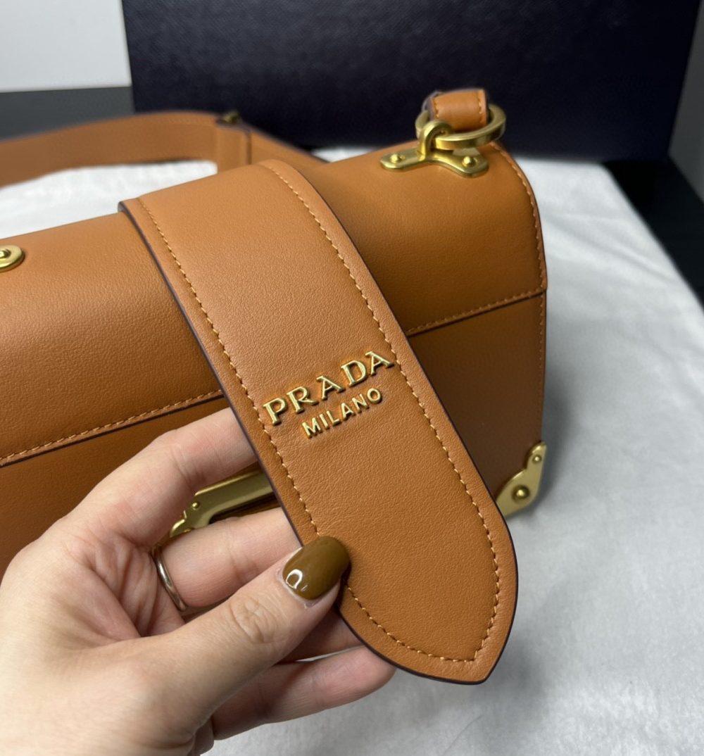 Prada Cahier Bag Brown For Women, Women's Bags 7.9in/20cm 1BD045_2AIX_F0046_V_XCH