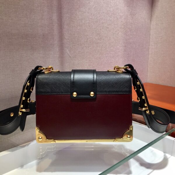 Prada Cahier Bag Dark Red For Women, Women's Bags 7.9in/20cm
