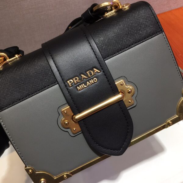 Prada Cahier Bag Grey For Women, Women's Bags 7.9in/20cm