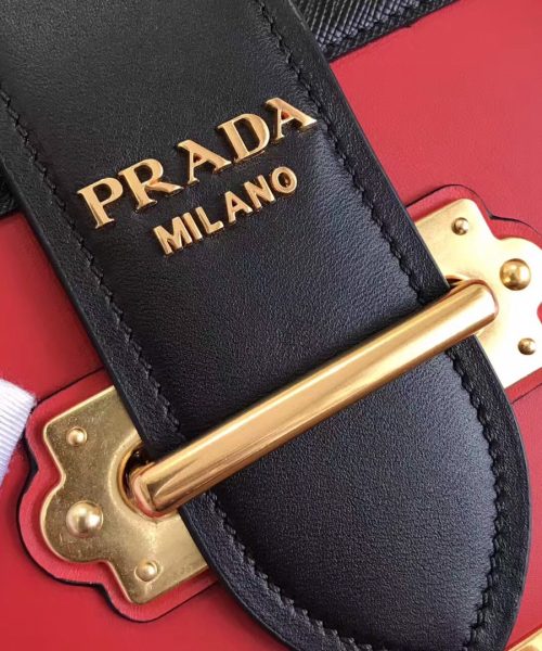 Prada Cahier Bag Red For Women, Women's Bags 7.9in/20cm