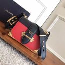 Prada Cahier Bag Red For Women, Women's Bags 7.9in/20cm