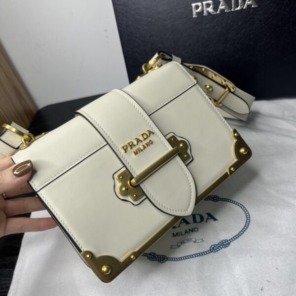 Prada Cahier Bag White For Women, Women's Bags 7.9in/20cm 1BD045_2AIX_F0009_V_XCH