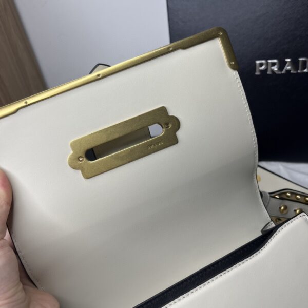Prada Cahier Bag White For Women, Women's Bags 7.9in/20cm 1BD045_2AIX_F0009_V_XCH