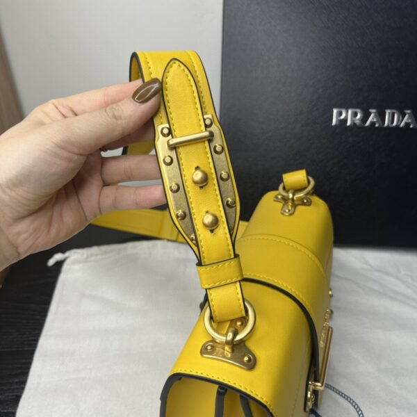 Prada Cahier Bag Yellow For Women, Women's Bags 7.9in/20cm 1BD045_2AIX_F0377_V_XCH