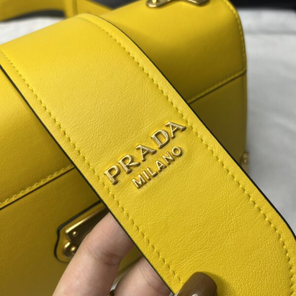 Prada Cahier Bag Yellow For Women, Women's Bags 7.9in/20cm 1BD045_2AIX_F0377_V_XCH
