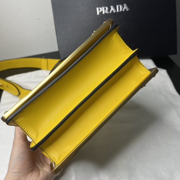 Prada Cahier Bag Yellow For Women, Women's Bags 7.9in/20cm 1BD045_2AIX_F0377_V_XCH