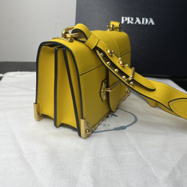 Prada Cahier Bag Yellow For Women, Women's Bags 7.9in/20cm 1BD045_2AIX_F0377_V_XCH