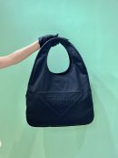 Prada Canvas Hobo Bag Black For Women, Women's Bags 25.6in/65cm 2VY005_010_F0002_V_OLO