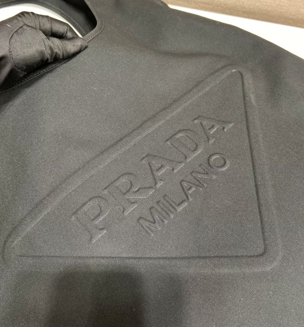 Prada Canvas Hobo Bag Black For Women, Women's Bags 25.6in/65cm 2VY005_010_F0002_V_OLO