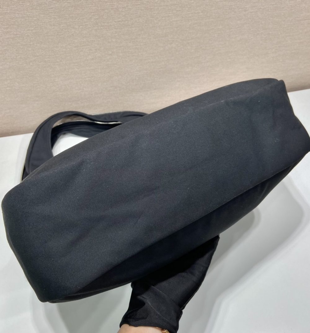 Prada Canvas Hobo Bag Black For Women, Women's Bags 25.6in/65cm 2VY005_010_F0002_V_OLO