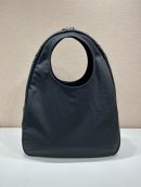 Prada Canvas Hobo Bag Black For Women, Women's Bags 25.6in/65cm 2VY005_010_F0002_V_OLO